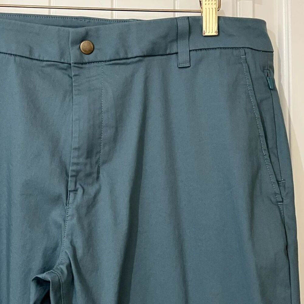 Birddogs Men’s 34x32 Steel Blue Stretch Chino Pants Boomstick Zip Pocket Golf